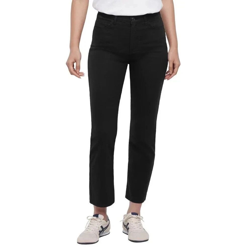 Express Straight Ankle Jeans Black High Rise Stretch Denim Women’s Size 8